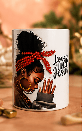 Love Like Jesus™ Prayer Mug | Luxury Christian Coffee Mug | Faith Gift for Women | 11 oz Ceramic Mug – Kia Supreme Kreations product image 1