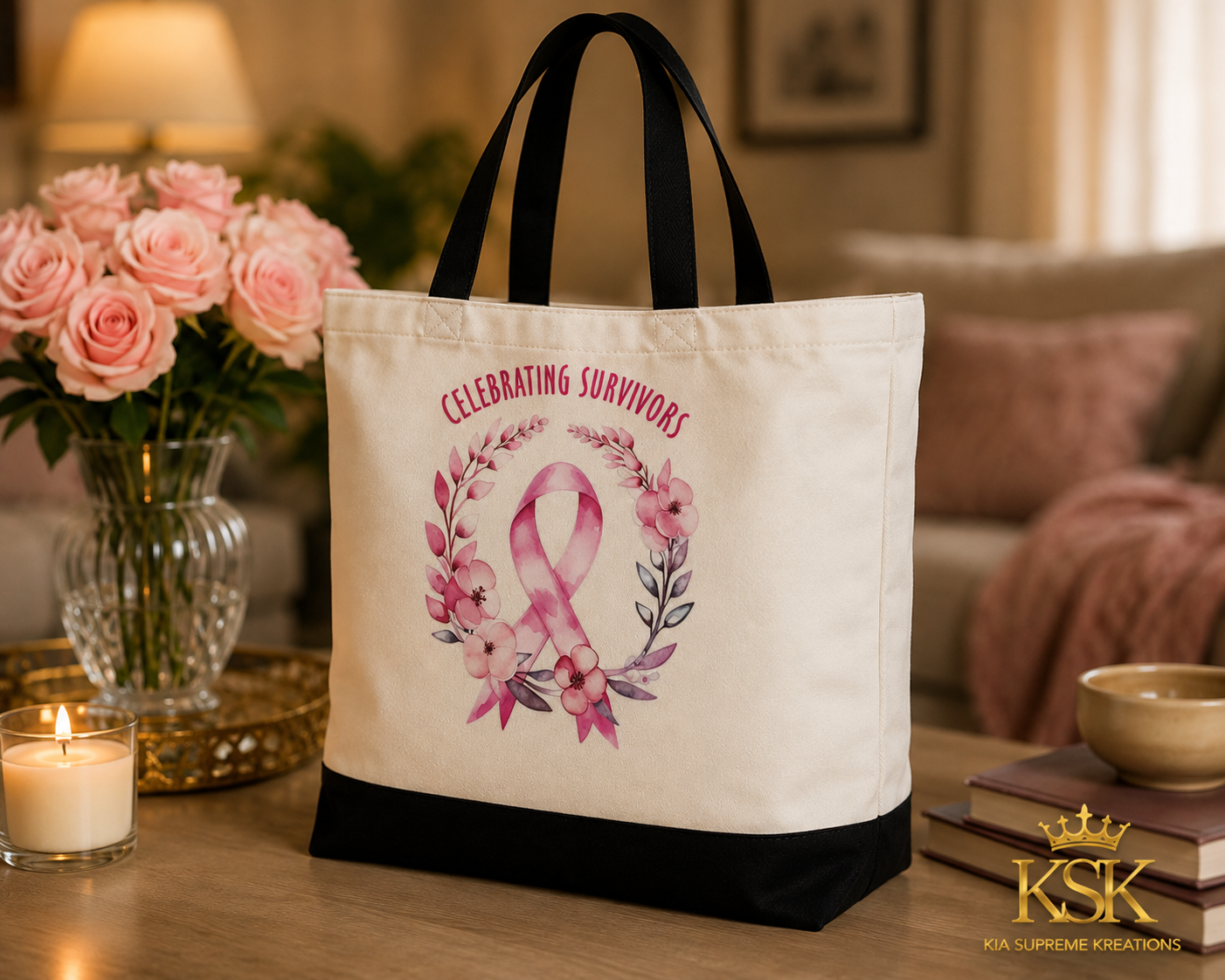 Celebrating Survivors™ Awareness Canvas Tote