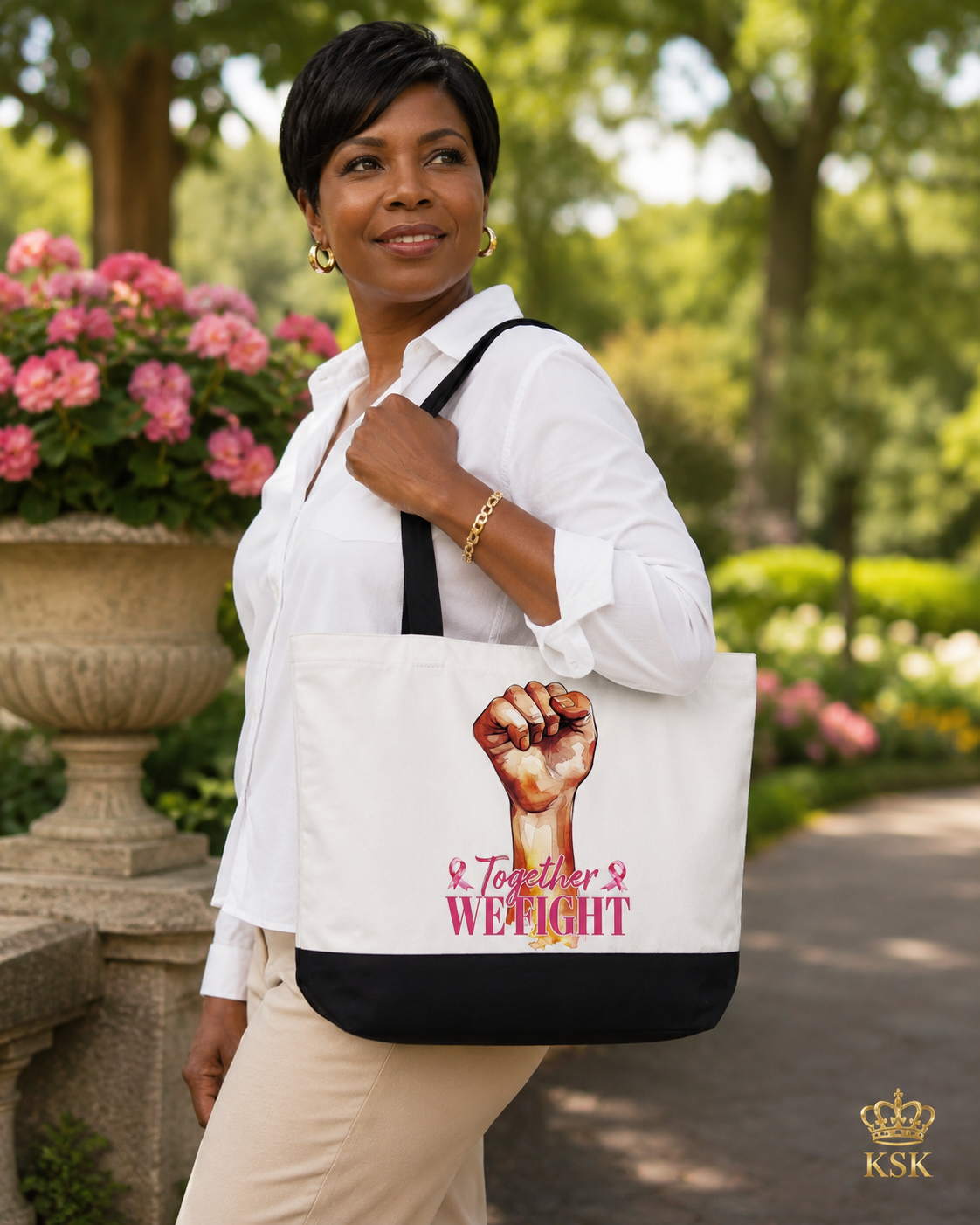 Together We Fight™ Awareness Canvas Tote