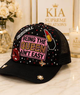 Being the Queen™ Rhinestone Trucker Hat – Kia Supreme Kreations product image 3