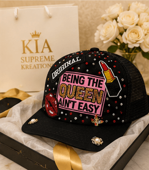 Being the Queen™ Rhinestone Trucker Hat – Kia Supreme Kreations product image 10