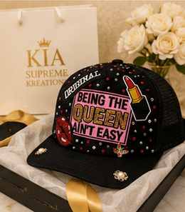 Being the Queen™ Rhinestone Trucker Hat – Kia Supreme Kreations product image 10