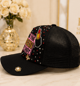 Being the Queen™ Rhinestone Trucker Hat – Kia Supreme Kreations product image 7