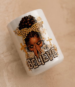 Believe™ Inspirational Prayer Mug | Luxury Christian Coffee Mug for Women | Faith Gift | 15 oz Ceramic Mug – Kia Supreme Kreations product image 3
