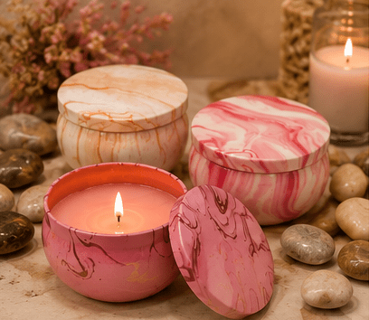 Blush Marble Luxury Artisan Candle – Kia Supreme Kreations product image 1