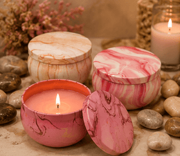 Blush Marble Luxury Artisan Candle – Kia Supreme Kreations product image 1