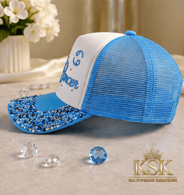 Cancer™ Zodiac Rhinestone Trucker Hat – Kia Supreme Kreations product image 8