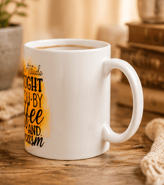 Coffee & Sarcasm™ Funny Coffee Mug | Today's Attitude Brought to You by Coffee & Sarcasm | 15 oz Ceramic Mug – Kia Supreme Kreations product image 4
