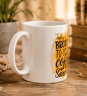 Coffee & Sarcasm™ Funny Coffee Mug | Today's Attitude Brought to You by Coffee & Sarcasm | 15 oz Ceramic Mug – Kia Supreme Kreations product image 3