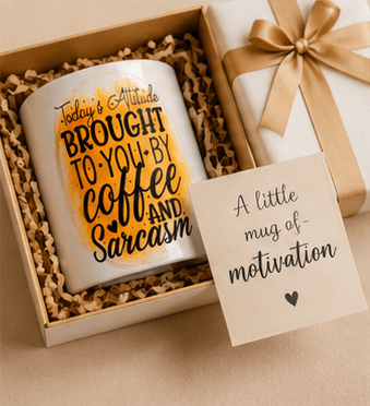 Coffee & Sarcasm™ Funny Coffee Mug | Today's Attitude Brought to You by Coffee & Sarcasm | 15 oz Ceramic Mug – Kia Supreme Kreations product image 13