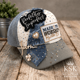 Faith™ Rhinestone Trucker Hat – Kia Supreme Kreations product image 1