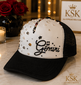 Gemini™ Zodiac Rhinestone Trucker Hat – Kia Supreme Kreations product image 2