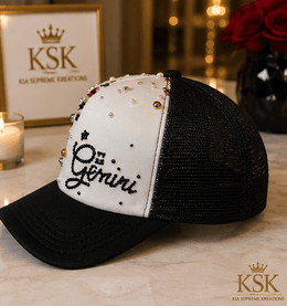 Gemini™ Zodiac Rhinestone Trucker Hat – Kia Supreme Kreations product image 3