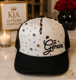 Gemini™ Zodiac Rhinestone Trucker Hat – Kia Supreme Kreations product image 1