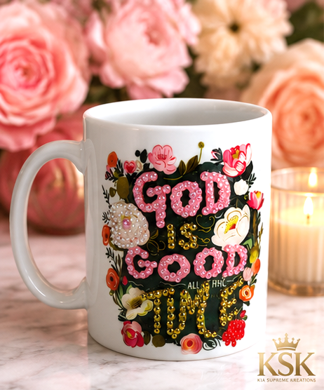 God Is Good All the Time™ Christian Mug | Luxury Faith Coffee Mug | Kia Supreme Kreations – Kia Supreme Kreations product image 1