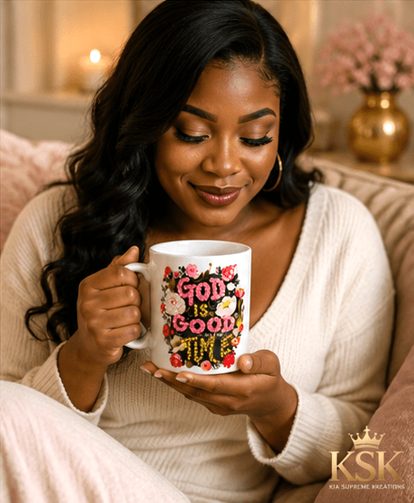 God Is Good All the Time™ Christian Mug | Luxury Faith Coffee Mug | Kia Supreme Kreations – Kia Supreme Kreations product image 3