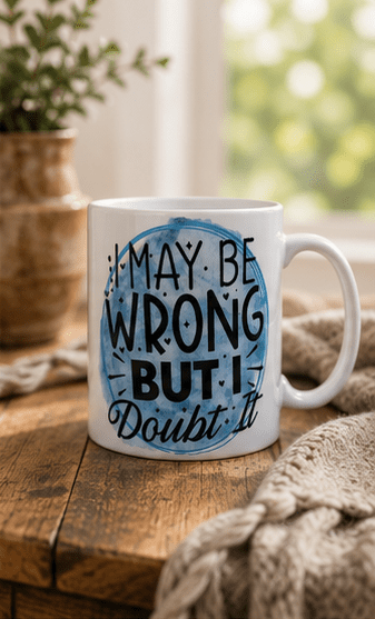 I May Be Wrong™ Statement Ceramic Mug – Kia Supreme Kreations product image 3