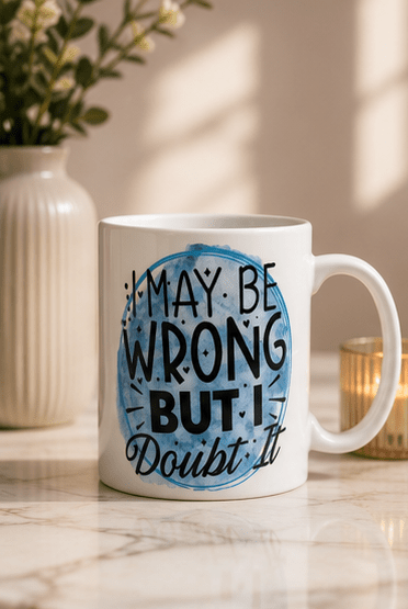 I May Be Wrong™ Statement Ceramic Mug – Kia Supreme Kreations product image 1