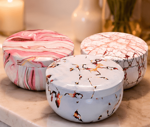 KSK Signature Marble Candle Collection – 3-Piece Luxury Soy Candle Gift Set (2 oz Each) – Kia Supreme Kreations product image 2