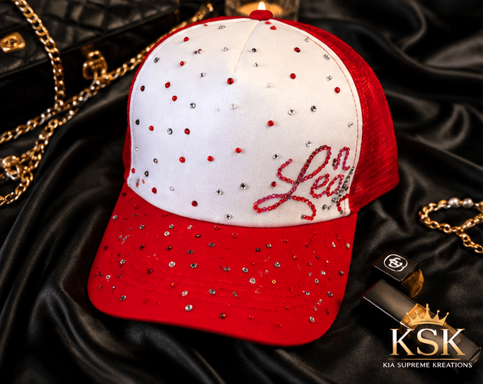 Leo™ Zodiac Rhinestone Trucker Hat – Kia Supreme Kreations product image 4