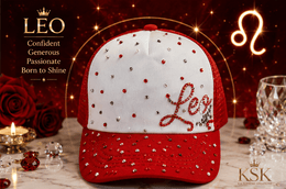 Leo™ Zodiac Rhinestone Trucker Hat – Kia Supreme Kreations product image 2