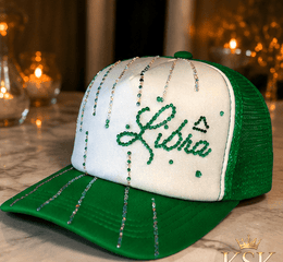 Libra™ Zodiac Rhinestone Trucker Hat – Kia Supreme Kreations product image 1