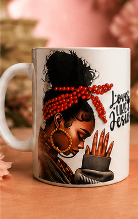Love Like Jesus™ Prayer Mug | Luxury Christian Coffee Mug | Faith Gift for Women | 11 oz Ceramic Mug – Kia Supreme Kreations product image 3