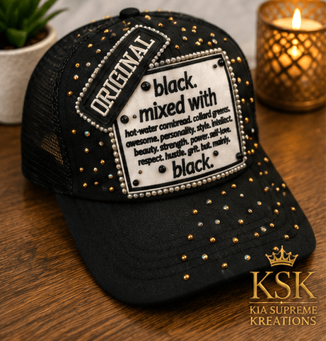 Mixed With™ Rhinestone Trucker Hat – Kia Supreme Kreations product image 4