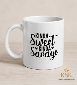Sweet, Kinda Savage™ Ceramic Mug – Kia Supreme Kreations product image 1