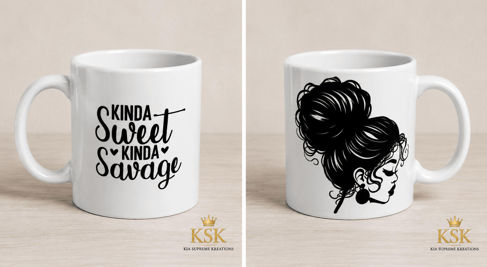 Sweet, Kinda Savage™ Ceramic Mug – Kia Supreme Kreations product image 3