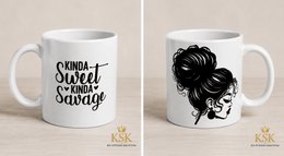 Sweet, Kinda Savage™ Ceramic Mug – Kia Supreme Kreations product image 3