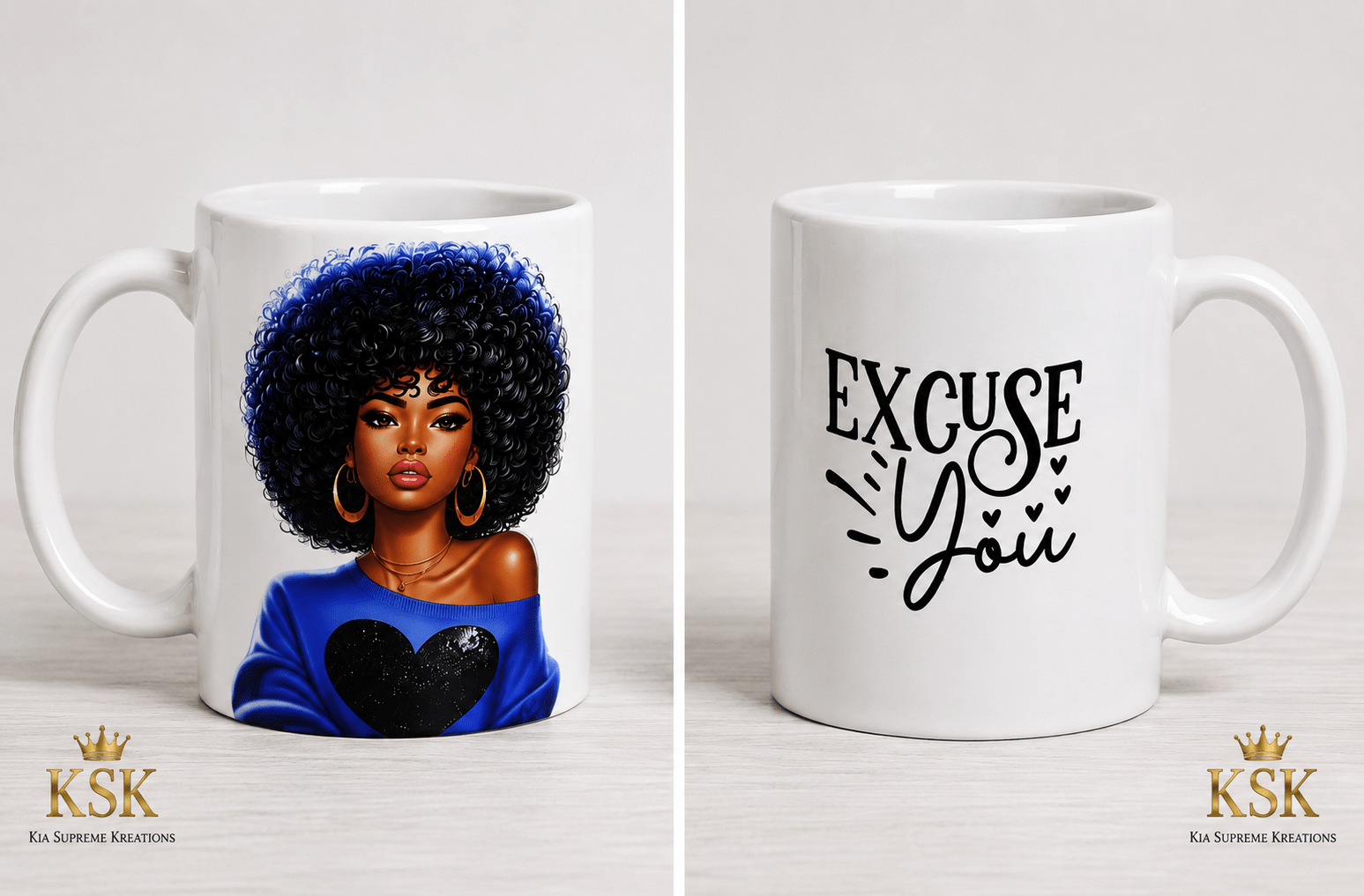 Excuse You™ Statement Ceramic Mug – Kia Supreme Kreations product image 3