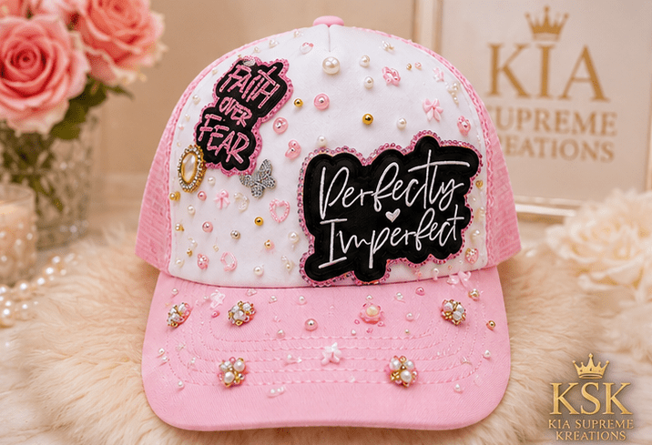 Perfect™ Rhinestone Trucker Hat – Kia Supreme Kreations product image 1