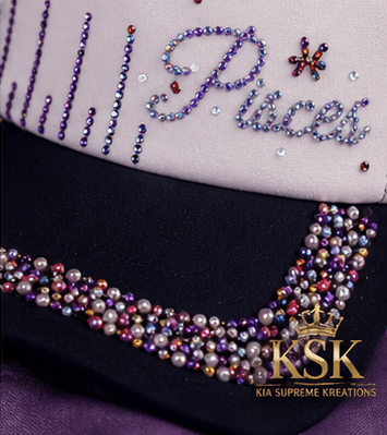 Pisces™ Zodiac Rhinestone Trucker Hat – Kia Supreme Kreations product image 7