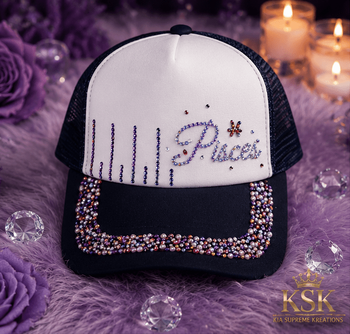 Pisces™ Zodiac Rhinestone Trucker Hat – Kia Supreme Kreations product image 2