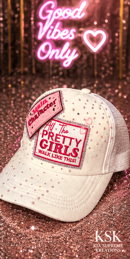 Pretty™ Rhinestone Trucker Hat – Kia Supreme Kreations product image 4