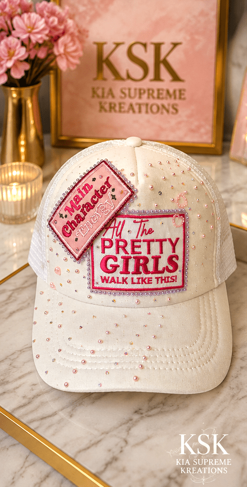 Pretty™ Rhinestone Trucker Hat – Kia Supreme Kreations product image 2