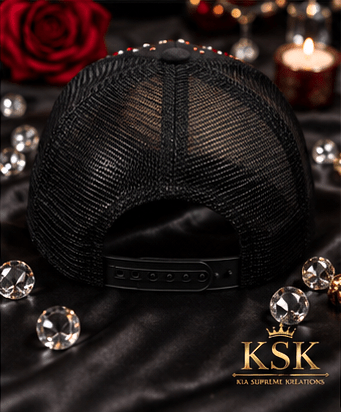 Queen™ Rhinestone Trucker Hat – Kia Supreme Kreations product image 4