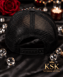 Queen™ Rhinestone Trucker Hat – Kia Supreme Kreations product image 4