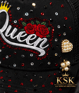 Queen™ Rhinestone Trucker Hat – Kia Supreme Kreations product image 5