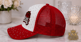 Queen Red™ Rhinestone Trucker Hat – Kia Supreme Kreations product image 7