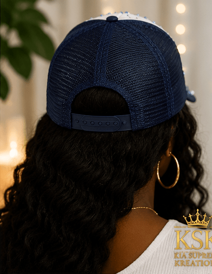 Queen™ Rhinestone Trucker Hat – Kia Supreme Kreations product image 5