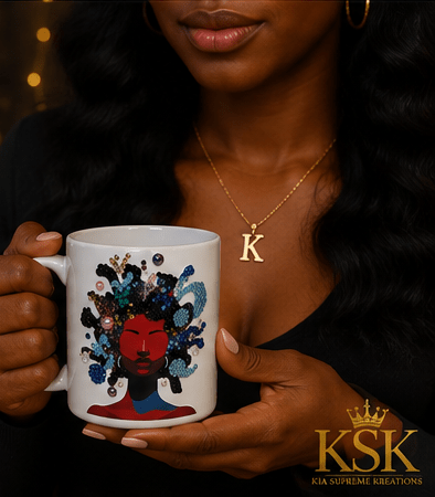 Radiant Essence Ceramic Mug – Celebrate Beauty & Strength – Kia Supreme Kreations product image 5