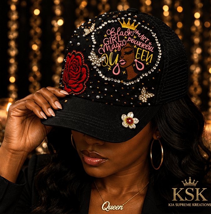 Rose™ Rhinestone Trucker Hat – Kia Supreme Kreations product image 7