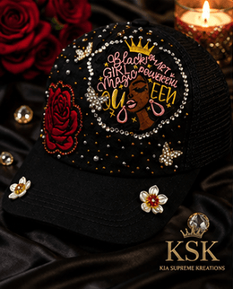 Rose™ Rhinestone Trucker Hat – Kia Supreme Kreations product image 3