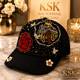 Rose™ Rhinestone Trucker Hat – Kia Supreme Kreations product image 1
