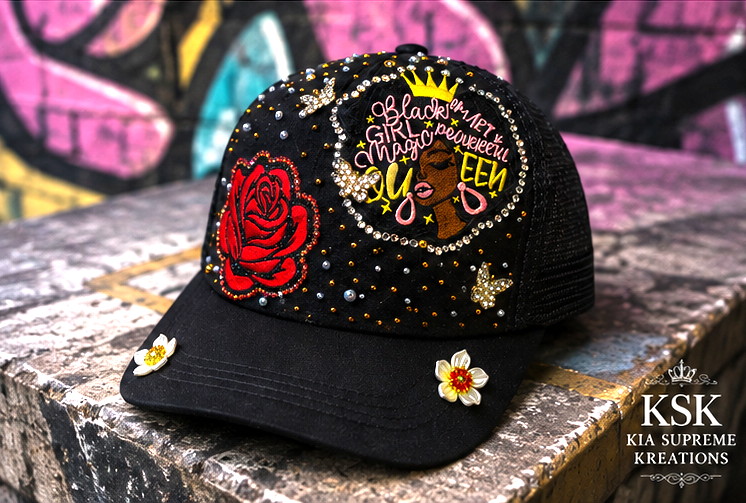Rose™ Rhinestone Trucker Hat – Kia Supreme Kreations product image 2