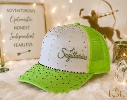 Sagittarius™ Zodiac Rhinestone Trucker Hat – Kia Supreme Kreations product image 3
