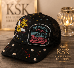 Sounds Like™ Rhinestone Trucker Hat – Kia Supreme Kreations product image 8