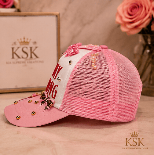 Stay Strong™ Rhinestone Trucker Hat – Kia Supreme Kreations product image 3